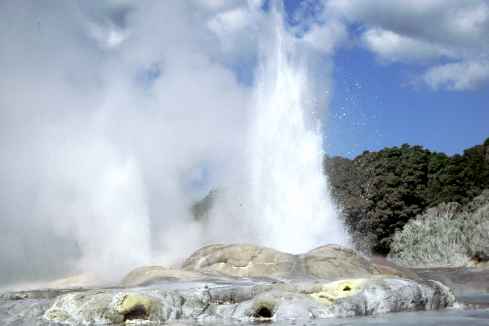 Geyser Erupting